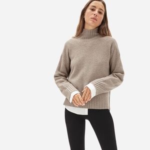 Everlane Women's Oversized Stroopwafel Turtleneck in ReCashmere - Heathered Sand